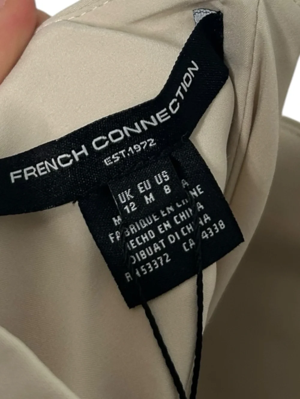 French Connection Silver Lining Women's Echo Crepe Halter Midi Dress Size US 8